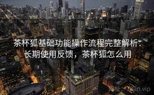 茶杯狐基础功能操作流程完整解析：长期使用反馈，茶杯狐怎么用