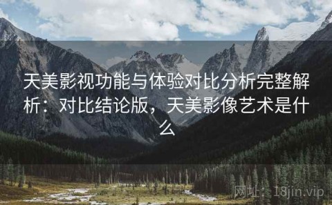 天美影视功能与体验对比分析完整解析：对比结论版，天美影像艺术是什么