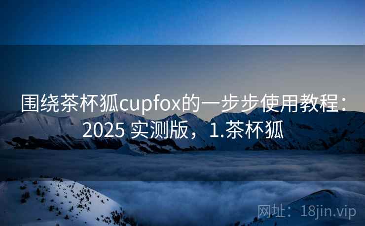围绕茶杯狐cupfox的一步步使用教程：2025 实测版，1.茶杯狐
